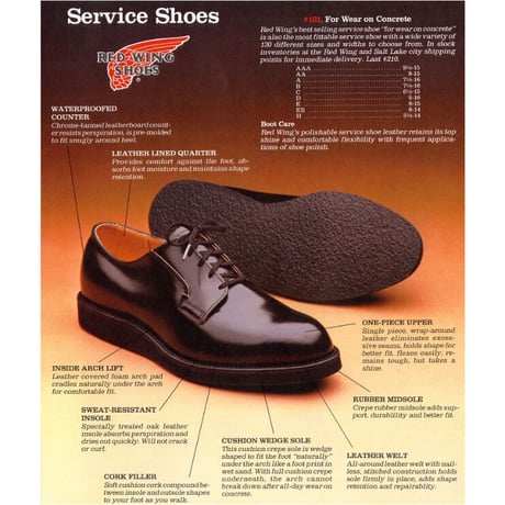RED WING  #101 THE POSTMAN SHOES