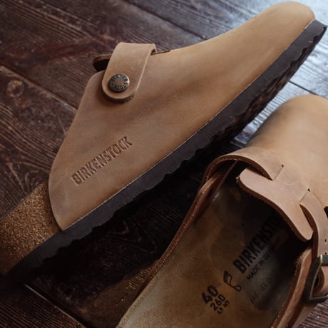 BIRKENSTOCK  BOSTON "OILED LEATHER"  COGNAC