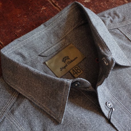 Nigel Cabourn  NEW MEDICAL SHIRT "SALT&PEPPER"