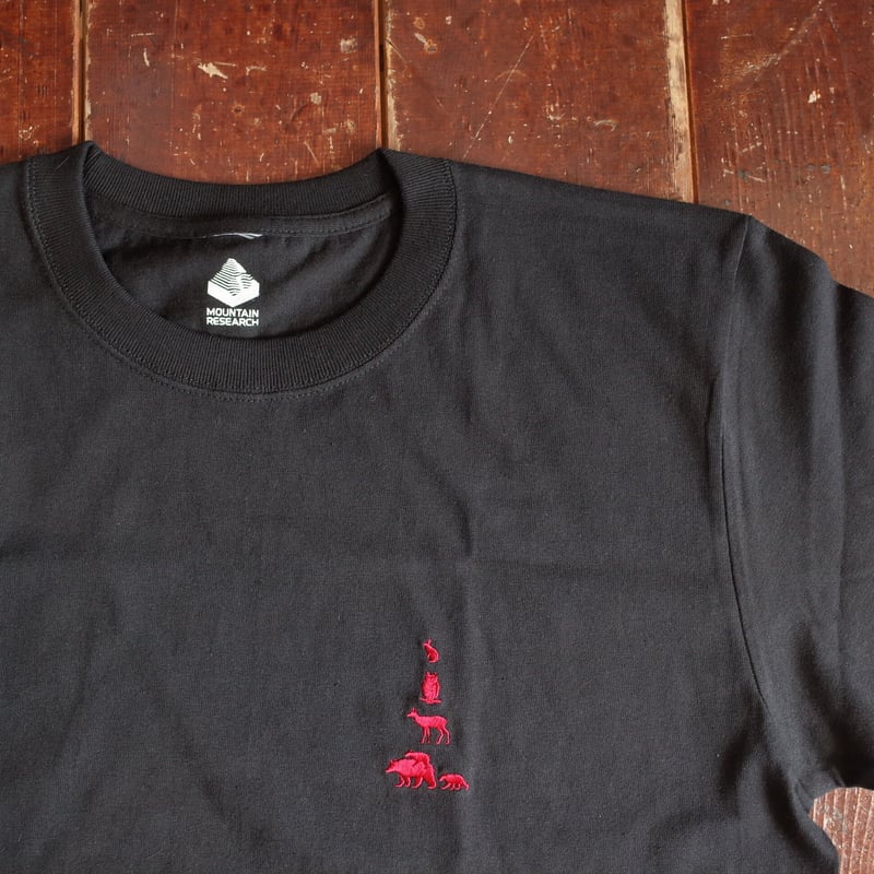 Mountain Research ラガーシャツ 動物刺繍 赤 RED Mountain Research
