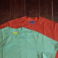 Yonetomi  NEW BASIC GARMENT DYE BORDER T-SHIRT