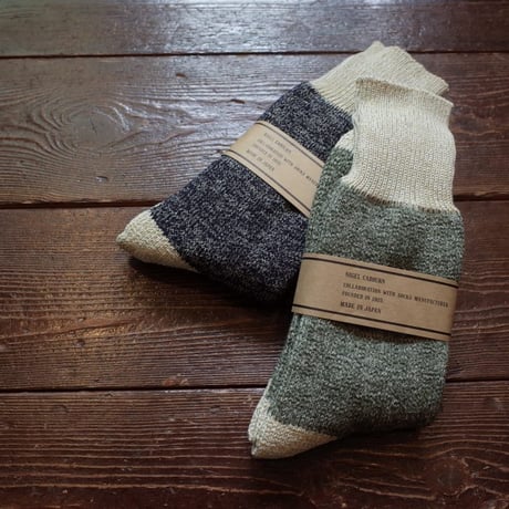 NIGEL CABOURN  PILE 2-TONE SOCKS