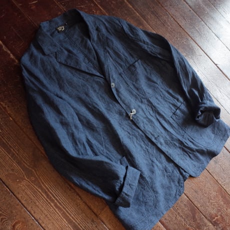 orSlow  SIMPLE LIGHT JACKET / INDIGO CHECK