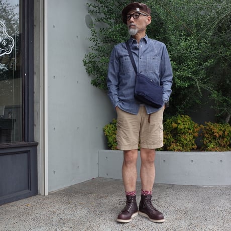 Nigel Cabourn  MAGAZINE BAG - INDIGO