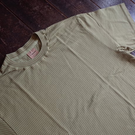 Yonetomi  GARMENT DYED BORDER T-SHIRT (Short Sleeve)