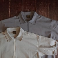 *A VONTADE  Compact Border Half Zip Polo SS