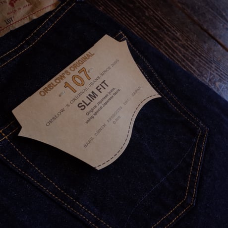 orSlow  #107  IVY FIT SELVEDGE DENIM ONE WASH