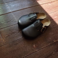 BIRKENSTOCK  BOSTON BOLD NATURAL LEATHER  "BRASS W-BUCKLE"