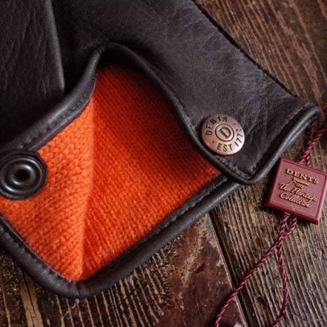 DENTS  "ETON" Heritage Three-Point Cashmere-Lined Deerskin Leather Gloves