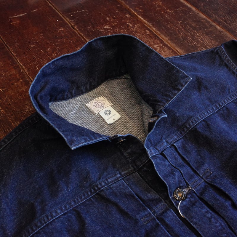 美品 1990's POST O'ALLS  Ranchero indigo Post O'Alls Ranchero 12oz. Selvedge Deep Washed Denim Indigo