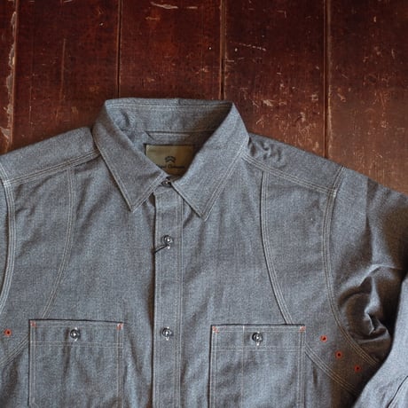 Nigel Cabourn  NEW MEDICAL SHIRT "SALT&PEPPER"