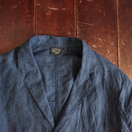 orSlow  SIMPLE LIGHT JACKET / INDIGO CHECK