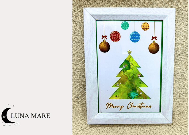 Xmasアルコールインクアート | LUNAMARE resinfactory