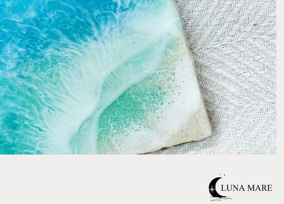 ☆波のアートボード☆W41㎝×D24㎝×H2㎝☆ レジンアート⭐︎ALOHA⭐︎ ☆波のアートボード☆W41㎝×D24㎝×H2㎝☆ レジン