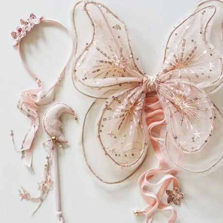 【kruhitkalove】pinkgold glitter wings