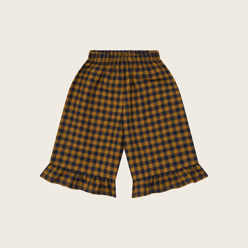 ボトムス organic zoo Gingham Frill Culottes organic zoo】Blueberry Gingham Frill Culottes |