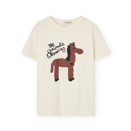 【The Animals Observatory】ROOSTER KID T-SHIRT Raw White