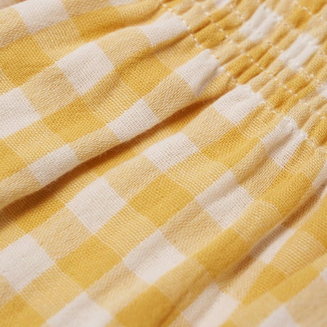 【organic zoo】Honeycomb Gingham Spaghetti Bodysuit