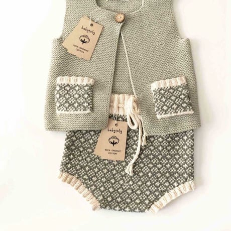 予約【babytoly】folk vest