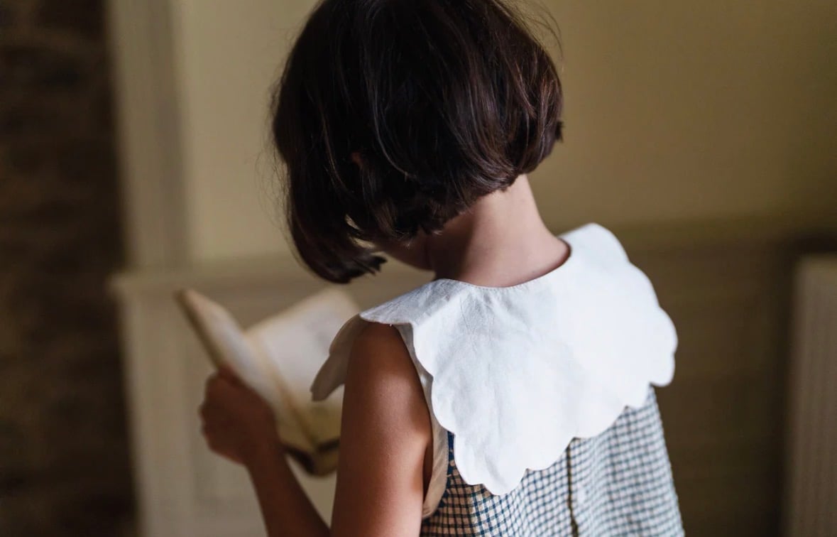 Little Cotton Clothes】 Scallop Collar - Off-Wh
