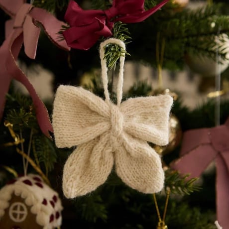 予約【Shirley Bredal】Little Bow ornament - Cream White