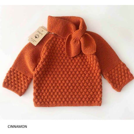 予約【babytoly 】 sahara  sweater  w/attached scarf