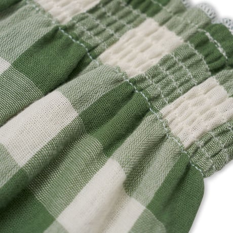 【organic zoo】Dill Gingham Spaghetti Bodysuit