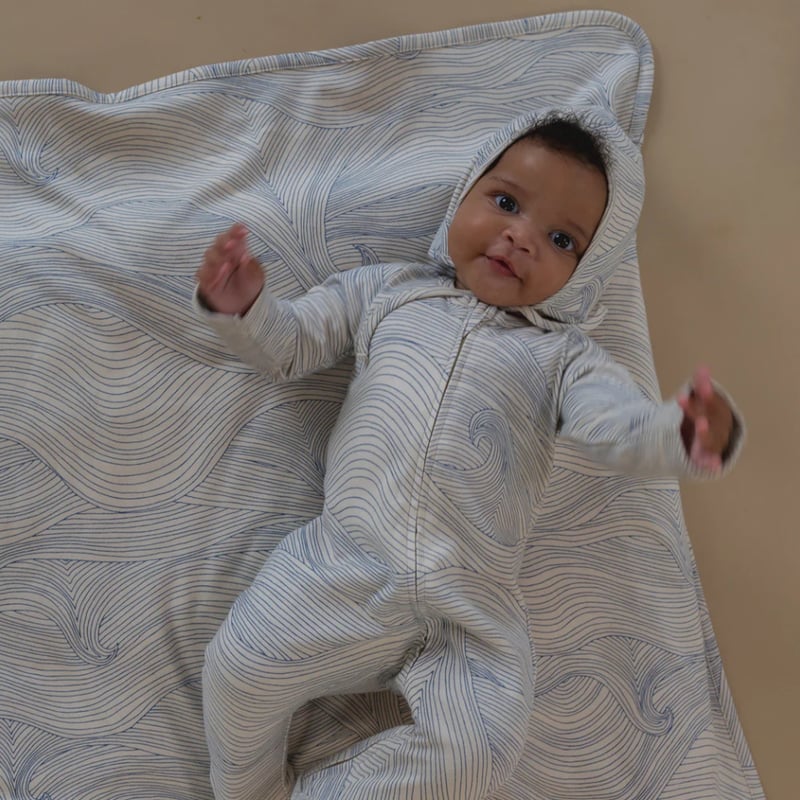 organic zoo】Seascape Zip Sleepsuit Undyed | lana