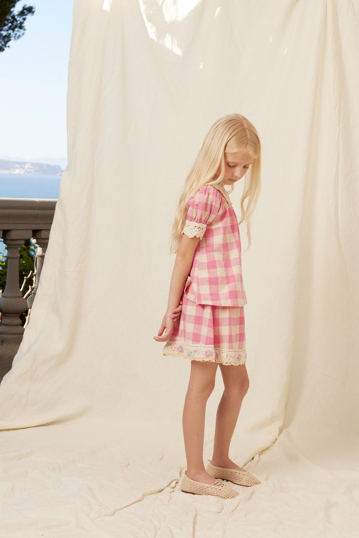 bebe organicヘレナレギンス2y 正規品 美品24ss　海外子供服 Bebe Organic】ANASIS SKIRT | lana