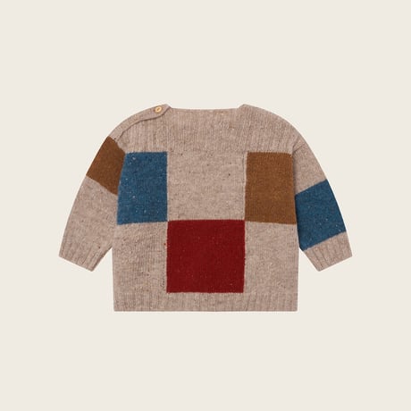【organic zoo】Block Patchwork Wool Jumper