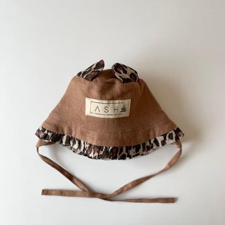 【ASH GENERATION】cocoa bear hat（mixed / leopard）