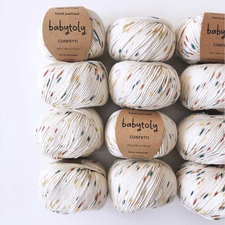 予約【babytoly】 FOUR SEASONS//Organic cotton yarns/Confetti
