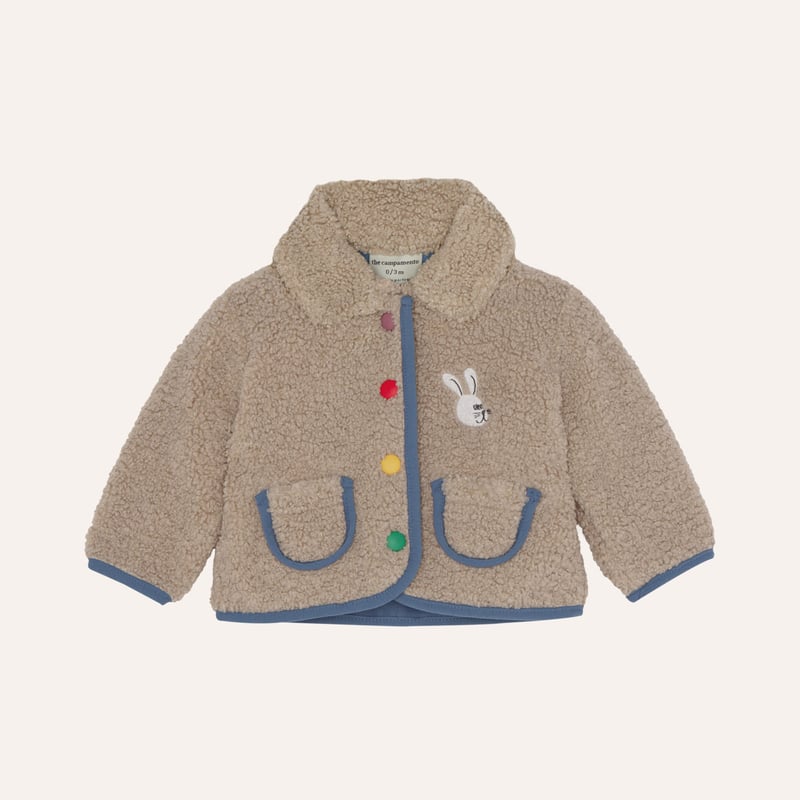 アウター The Campamento - ECRU TEDDY JACKET the campamento】ECRU TEDDY BABY JACKET | lana