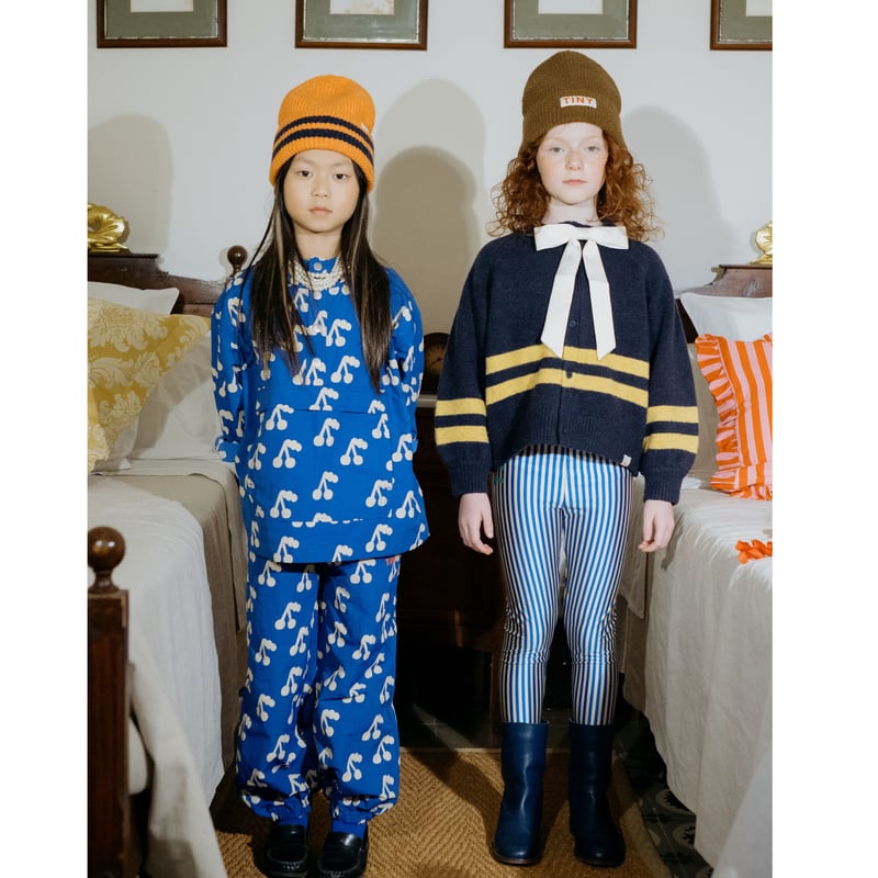 TINYCOTTONS】CHERRIES WOVEN JACKET *dark blue*