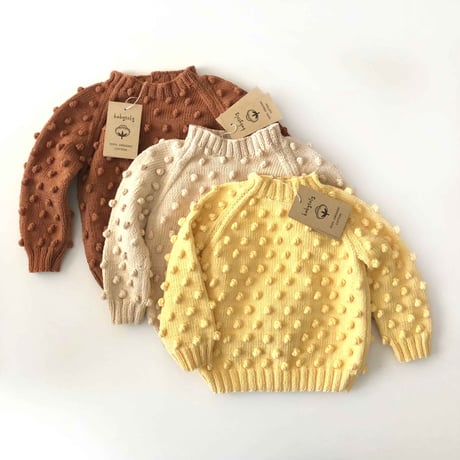 予約【babytoly 】popcorn sweater / confetti