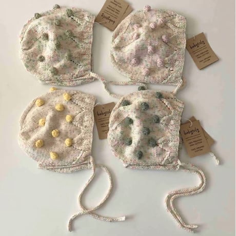 予約【babytoly】blossom popcorn bonnet