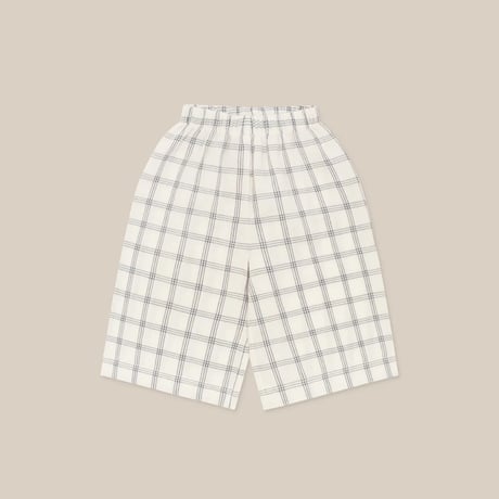 【organic zoo】Navy Window Check Wide Leg Pants