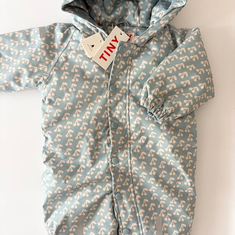 【TINYCOTTONS】CHERRIES SNOW ONE-PIECE *warm grey*
