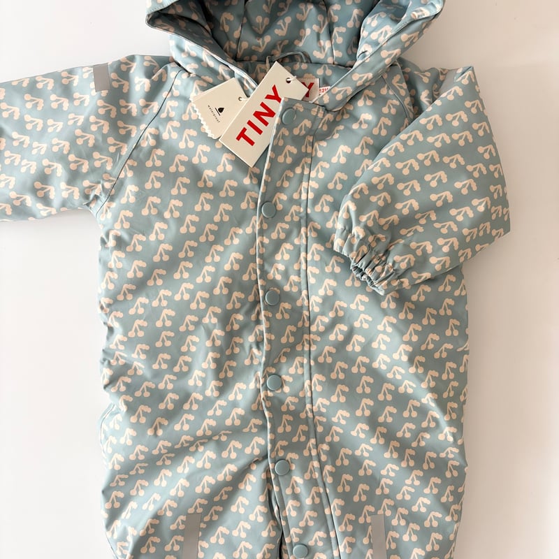 TINYCOTTONS】CHERRIES SNOW ONE-PIECE *warm grey