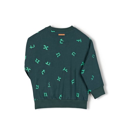 【nixnut】Stamp Sweater/ MOSS