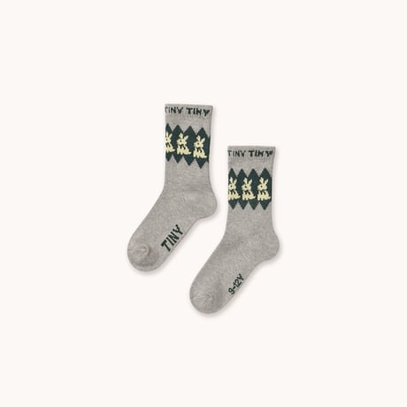 【TINYCOTTONS】RABBITS WOOL MEDIUM SOCKS *teal*
