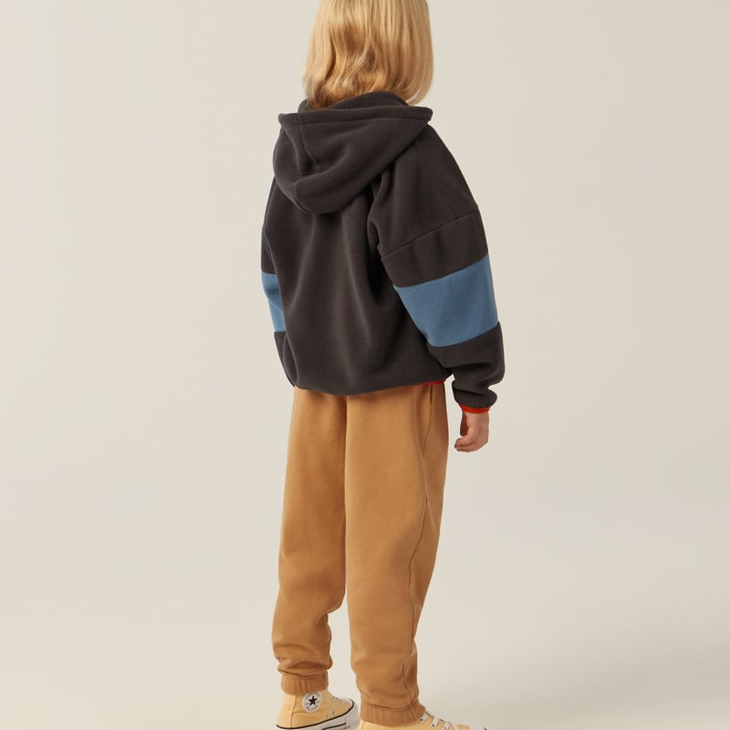 the campamento】COLOR BLOCK POLAR ZIPPED SWEATS