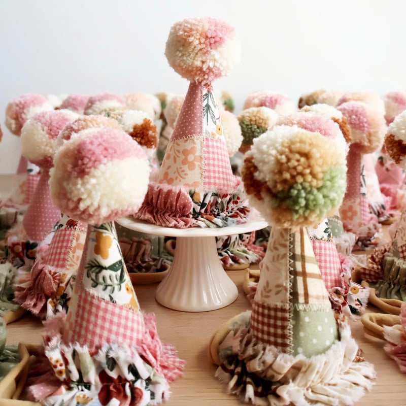 kruhitkalove】Patchwork Flowers Cotton Party Ha