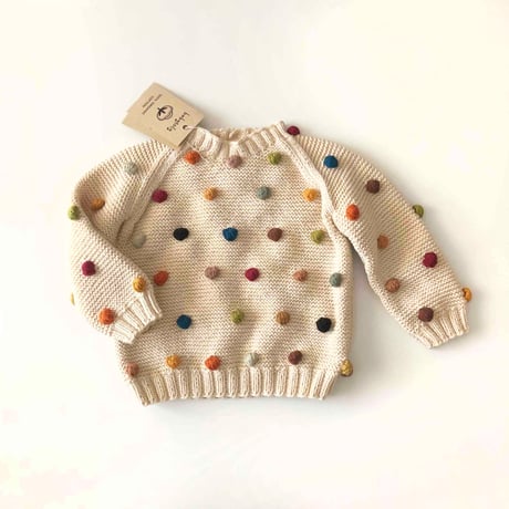 予約【babytoly】rainbow popcorn sweater