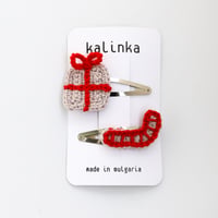 【kalinka】Christmas Clip Set / Moonstone/Red