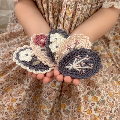 【Little Cotton Clothes】 Crochet Hair Clip Dahlia