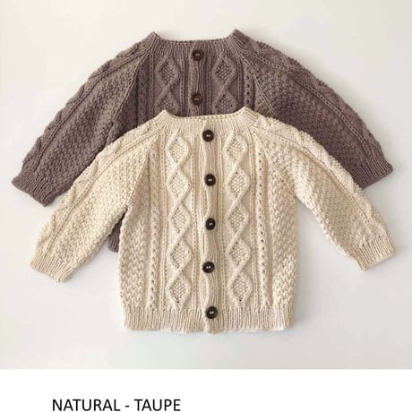 予約【babytoly】cable cardigan