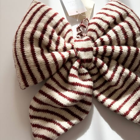 予約【Shirley Bredal】Big Christmas Bow - Stripe red