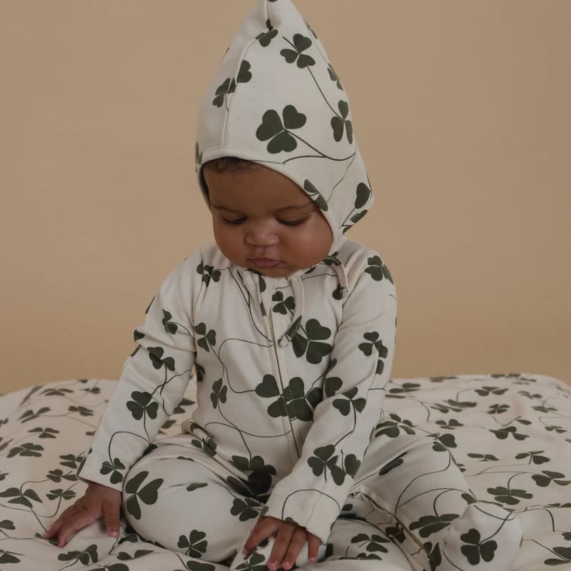organic zoo】Clover Zip Sleepsuit Undyed | lana