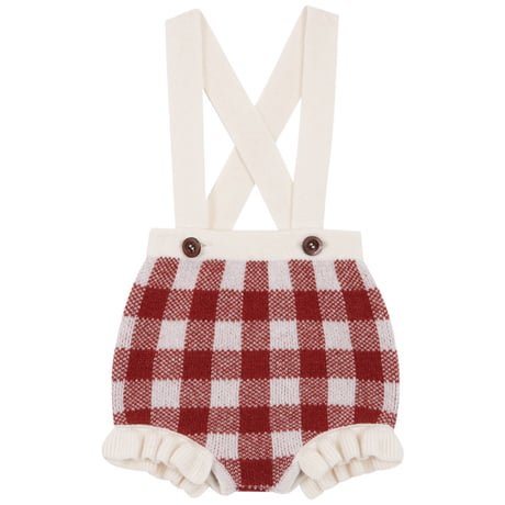 【birinit】Gingham Russet straps bloomer